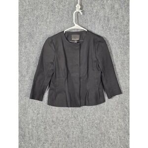 Banana Republic Ponte Peplum Jacket Black‎ Sz 0 Women Work Designer Professional